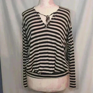 Ella Moss Lightweight Long Sleeve Striped Top